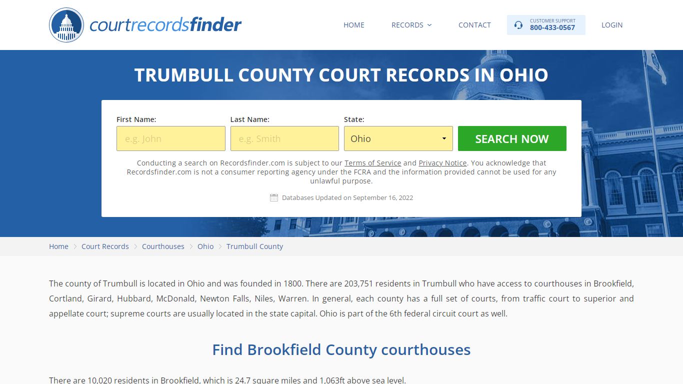 Trumbull County, OH Court Records - Find Trumbull Courthouses